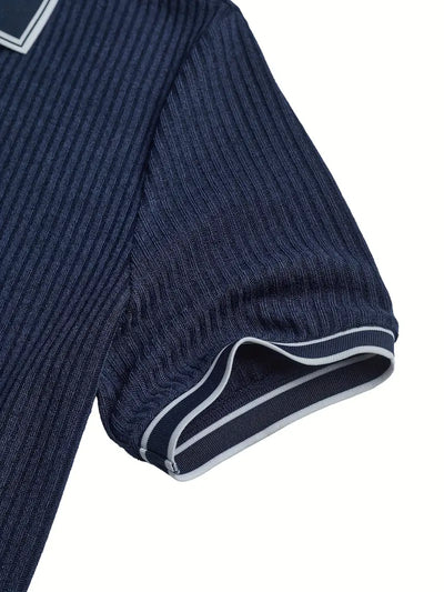 Matthias | Polohemd – Strukturierte Eleganz mit Mediterranem Flair