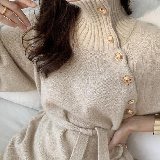 VIVILY | Licht Strickkleid