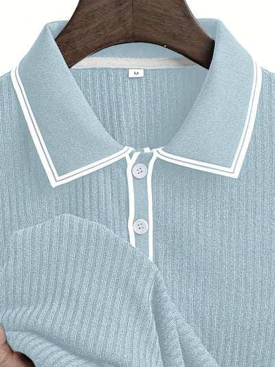 Matthias | Polohemd – Strukturierte Eleganz mit Mediterranem Flair