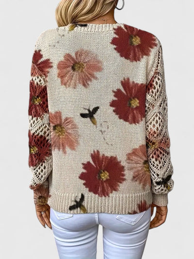 Vivily | Eleganter Pullover mit Blumenmuster