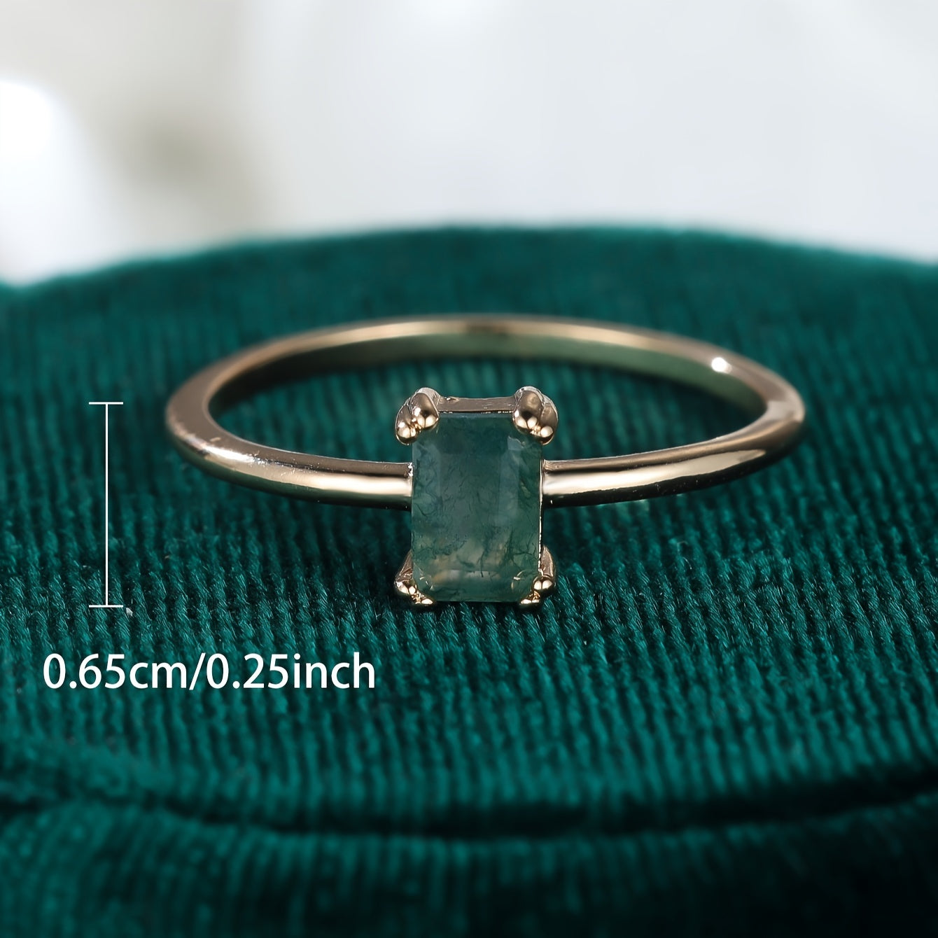 VIVILY | Natürlicher Moosachat Ring