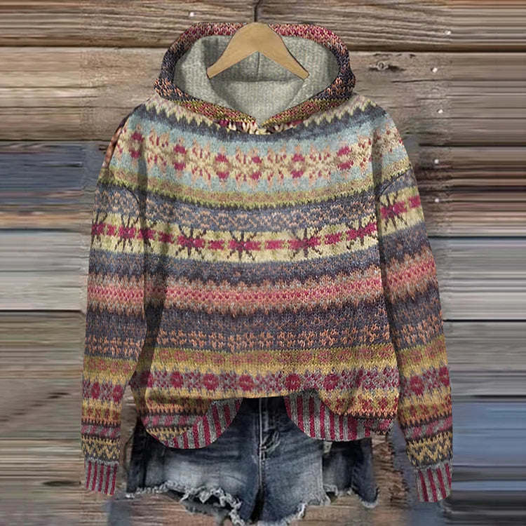 Carola | Zeitloser Muster-Hoodie