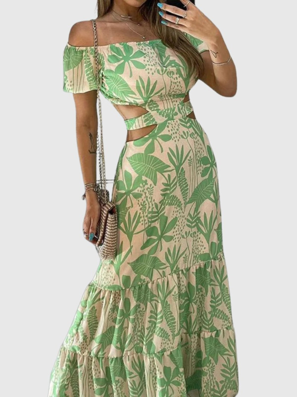 Veronika™ | Elegantes Midi Kleid mit Cut-Out-Details
