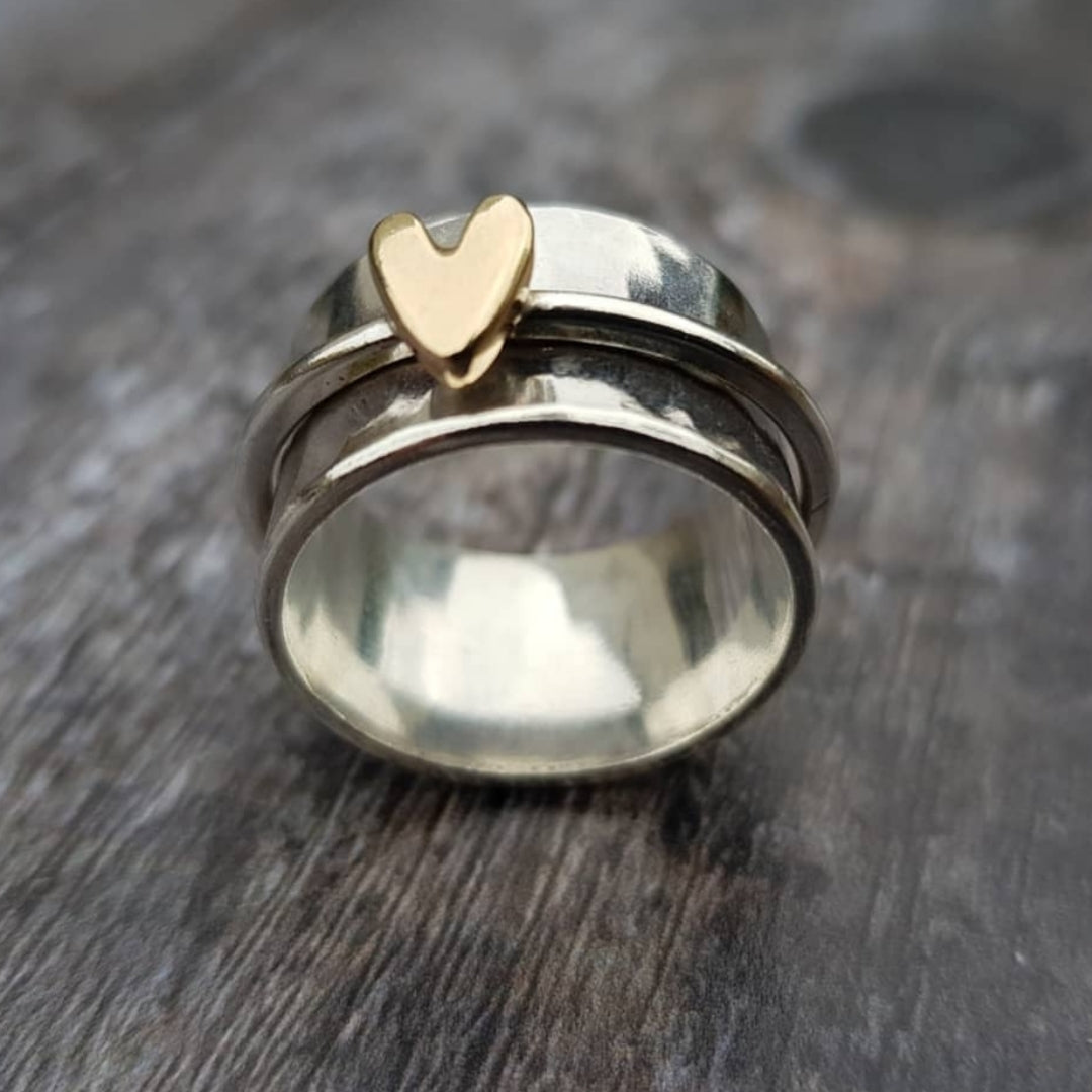 VIVILY | Eleganter Vintage-Ring aus Gold und Silber