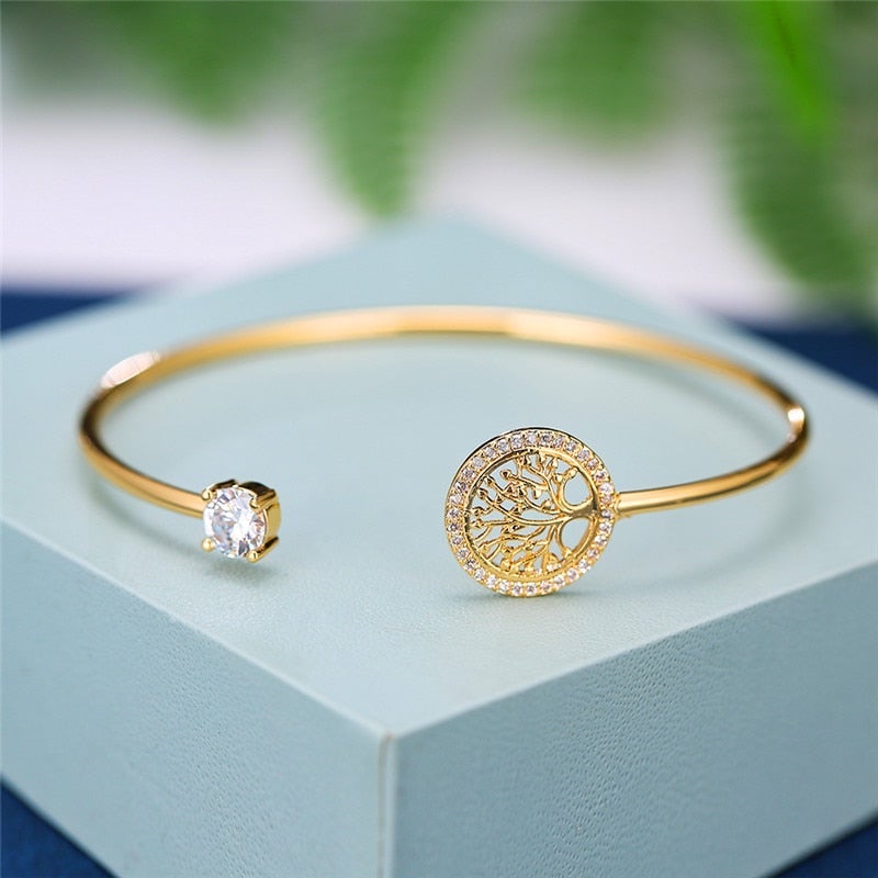 VIVILY | Elegantes Verstellbares Armband mit Lebensbaum-Muster