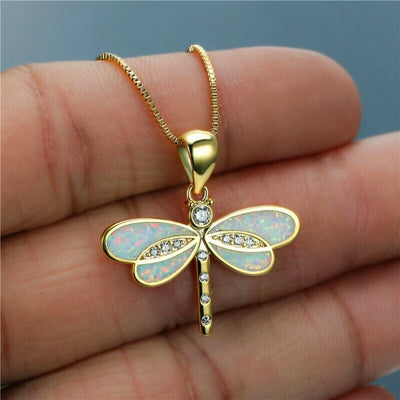 VIVILY | Elegante Halskette mit Vögeln und Opal für einen einzigartigen Stil