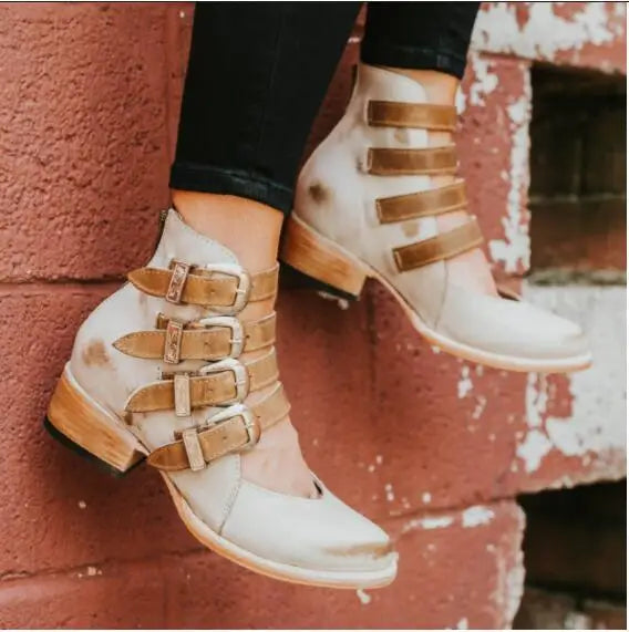 VIVILY | Elegante Vintage-Leder-Sandalen