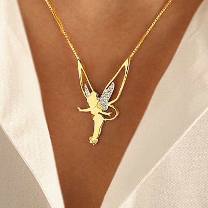 VIVILY | Elegante Glücksfee-Halskette aus Silber und Gold
