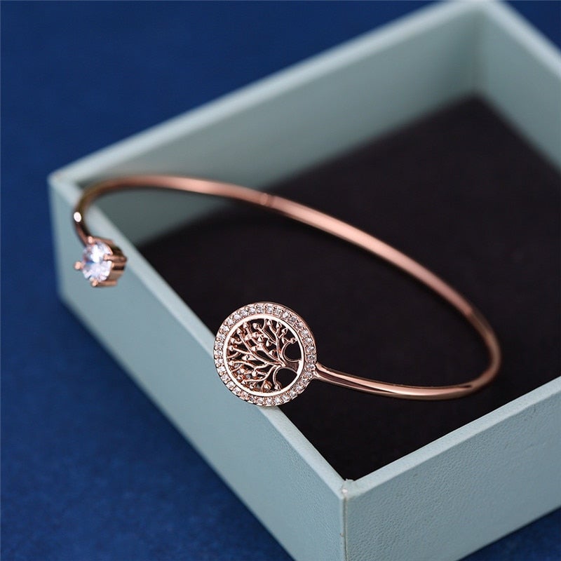 VIVILY | Elegantes Verstellbares Armband mit Lebensbaum-Muster