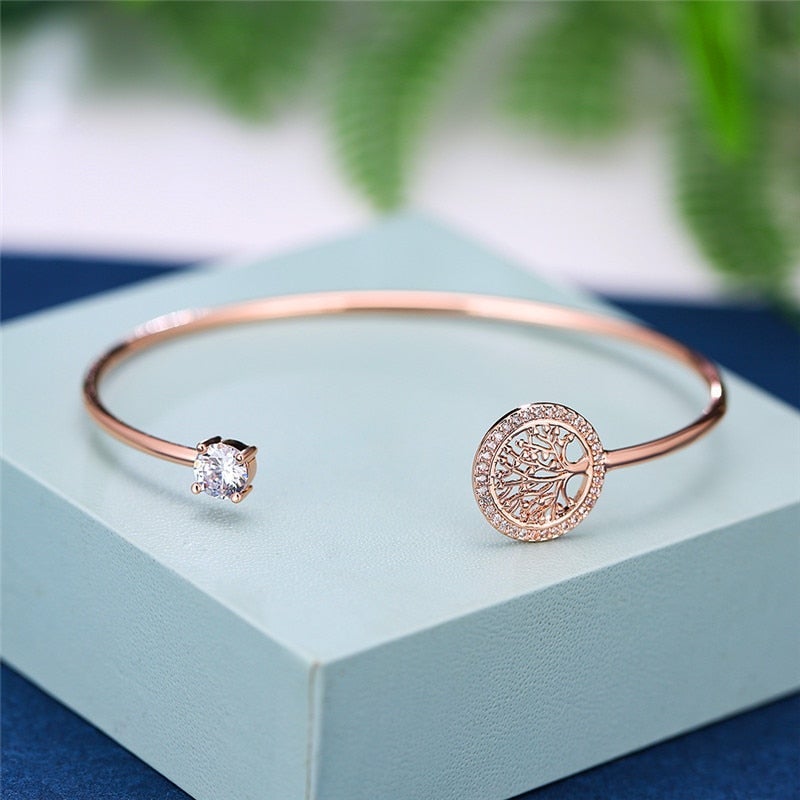 VIVILY | Elegantes Verstellbares Armband mit Lebensbaum-Muster