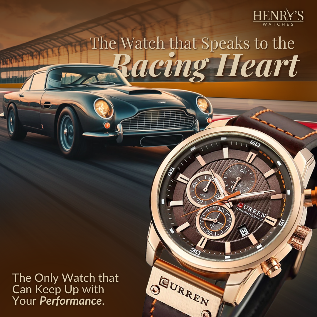 Elegante Quarzuhr mit Lederarmband™ von VIVILY