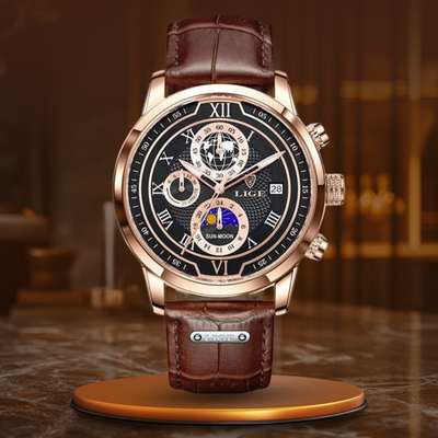 Premium-Leder-Chronographenuhr™ - VIVILY