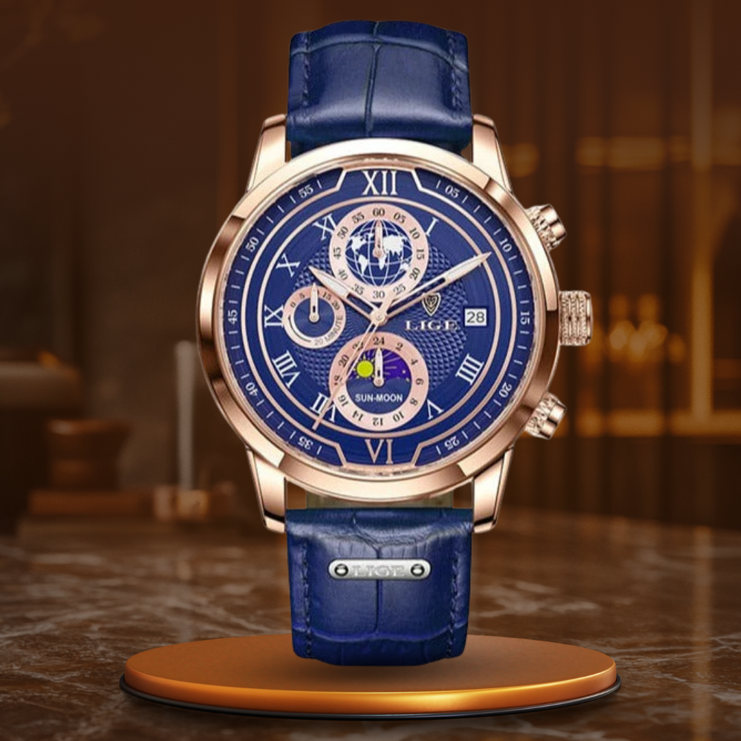 Premium-Leder-Chronographenuhr™ - VIVILY