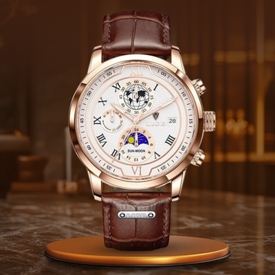 Premium-Leder-Chronographenuhr™ - VIVILY