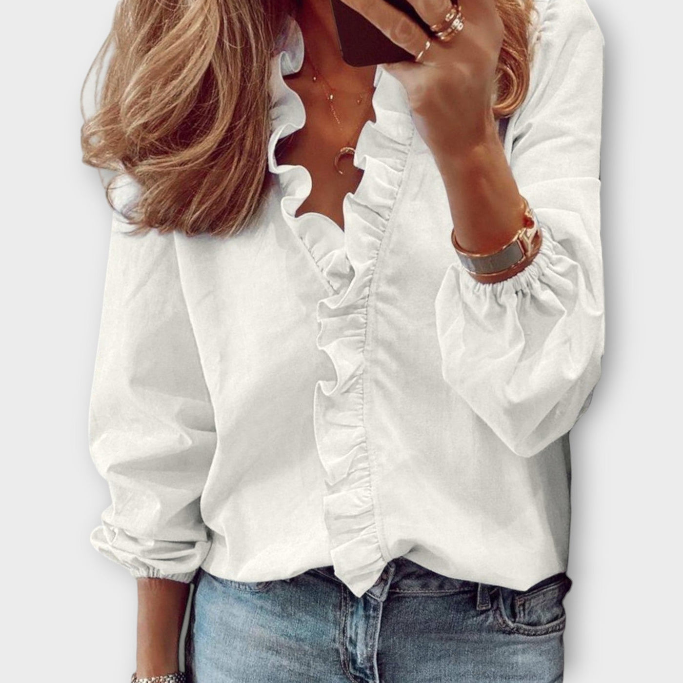 VIVILY | Elegante Rüschbluse