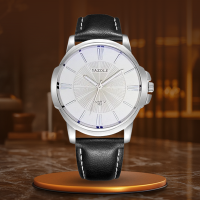 Luxuriöse Blaues Glas Lederuhr™ - VIVILY
