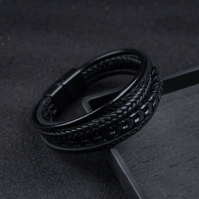 Erik® | Geflochtenes Lederarmband im Wikinger-Stil
