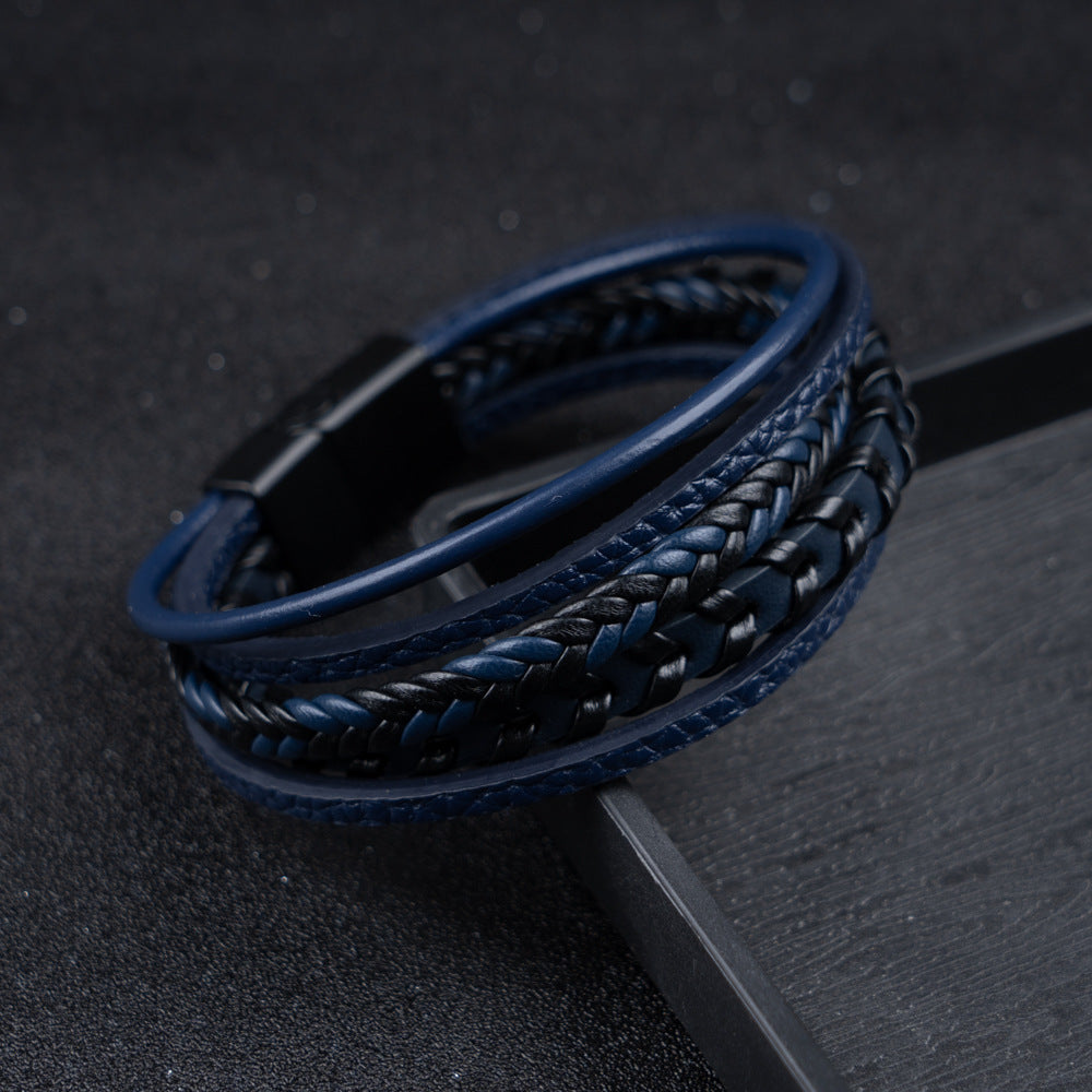Erik® | Geflochtenes Lederarmband im Wikinger-Stil