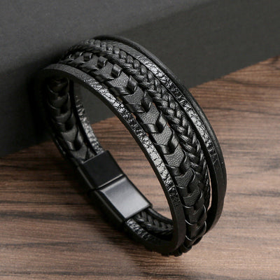 Erik® | Geflochtenes Lederarmband im Wikinger-Stil