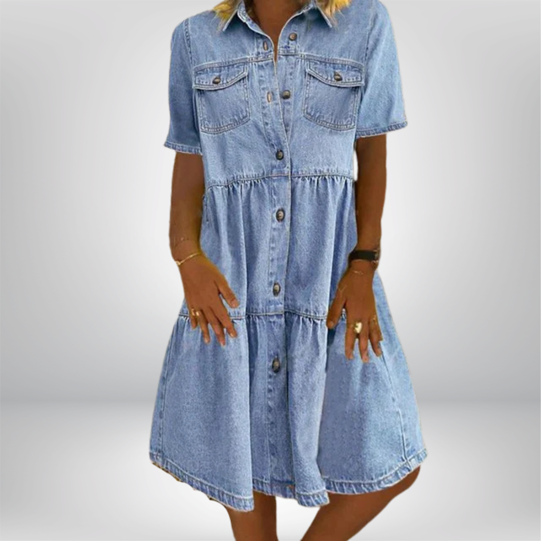 VIVILY | Boho Denimkleid