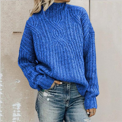 Vivily | Bequemer Strickpullover im Zopfmuster