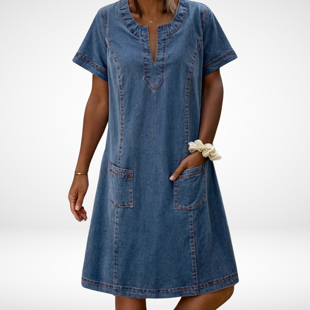 VIVILY | Elegantes Denimkleid
