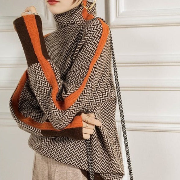 VIVILY | Stehkragen Streifen Couture