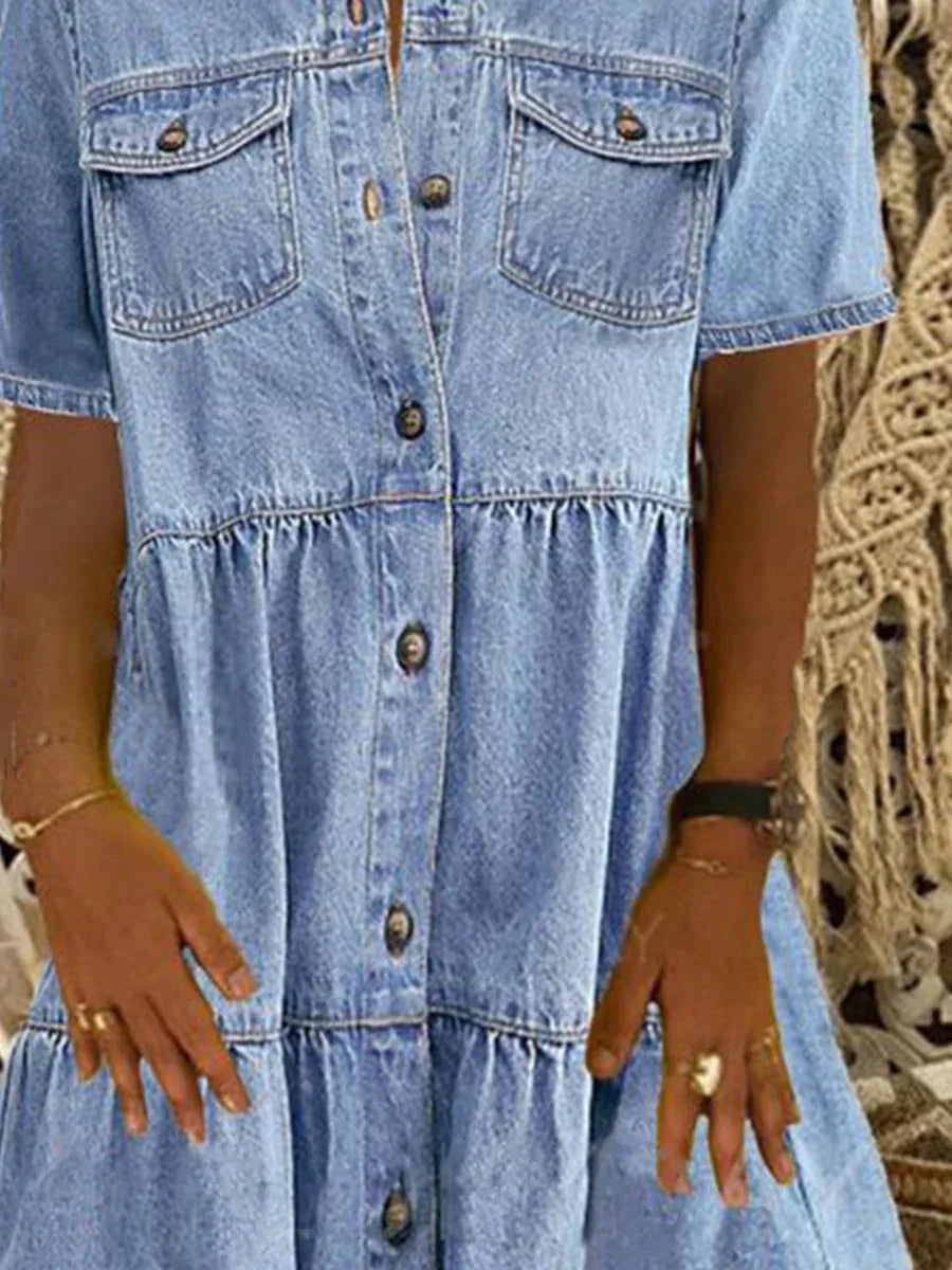 VIVILY | Boho Denimkleid