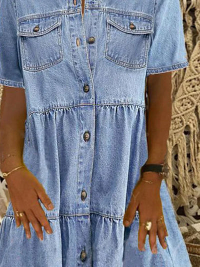 VIVILY | Boho Denimkleid