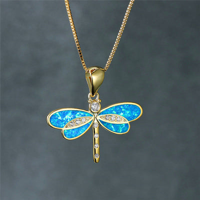 VIVILY | Elegante Halskette mit Vögeln und Opal für einen einzigartigen Stil