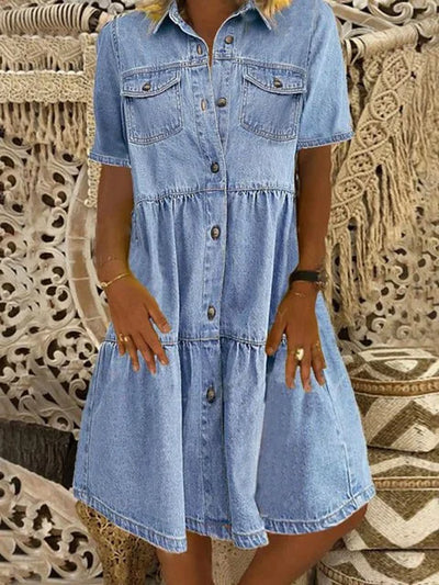 VIVILY | Boho Denimkleid