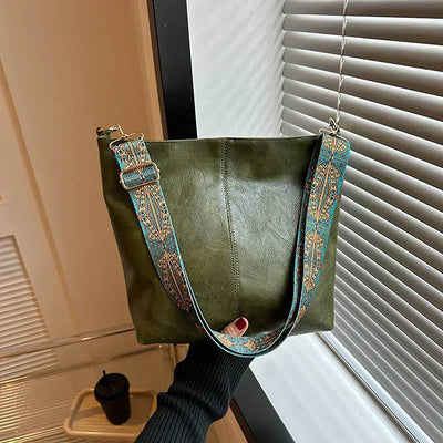 Marianne™ | Klassische Schultertasche mit verstellbarem Muster-Riemen