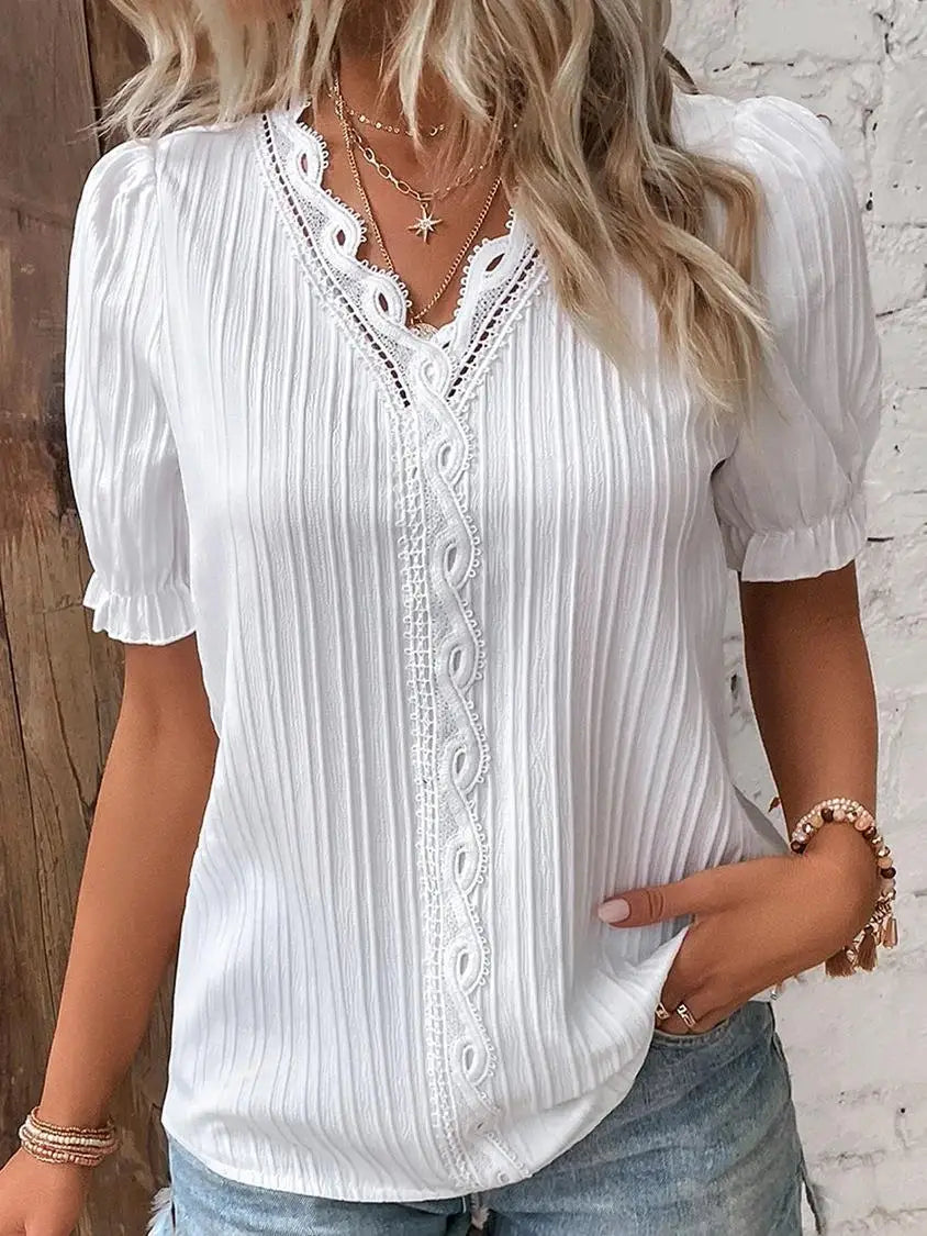 VIVILY | Pull Col V Festonné