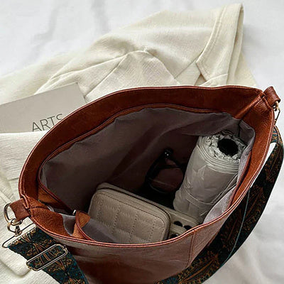 Marianne™ | Klassische Schultertasche mit verstellbarem Muster-Riemen