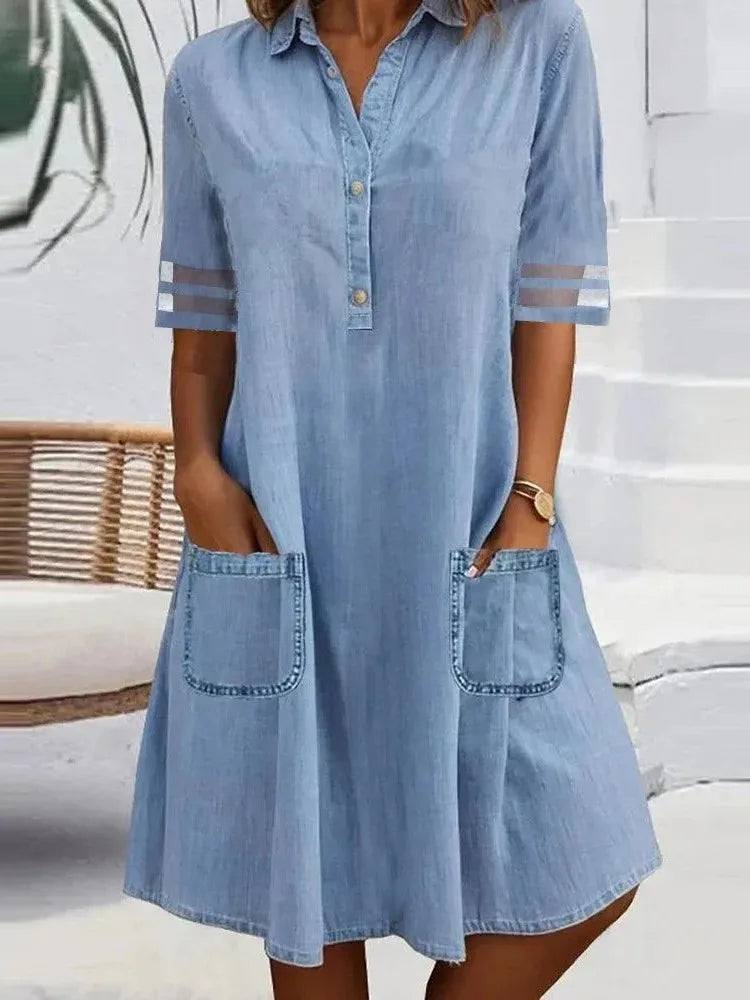 VIVILY | Denim Leichtkleid