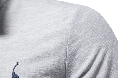 Vivily | Langarm-Hemd für Herren – gesticktes Reh