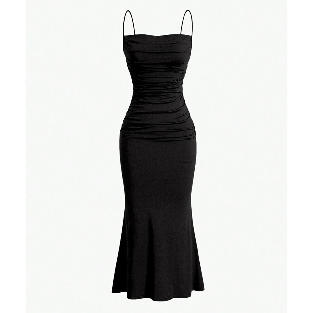 VIVILY | Drapiertes Maxikleid