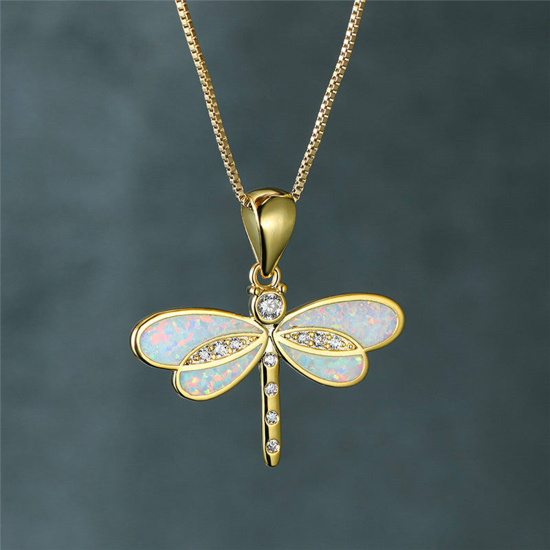 VIVILY | Elegante Halskette mit Vögeln und Opal für einen einzigartigen Stil