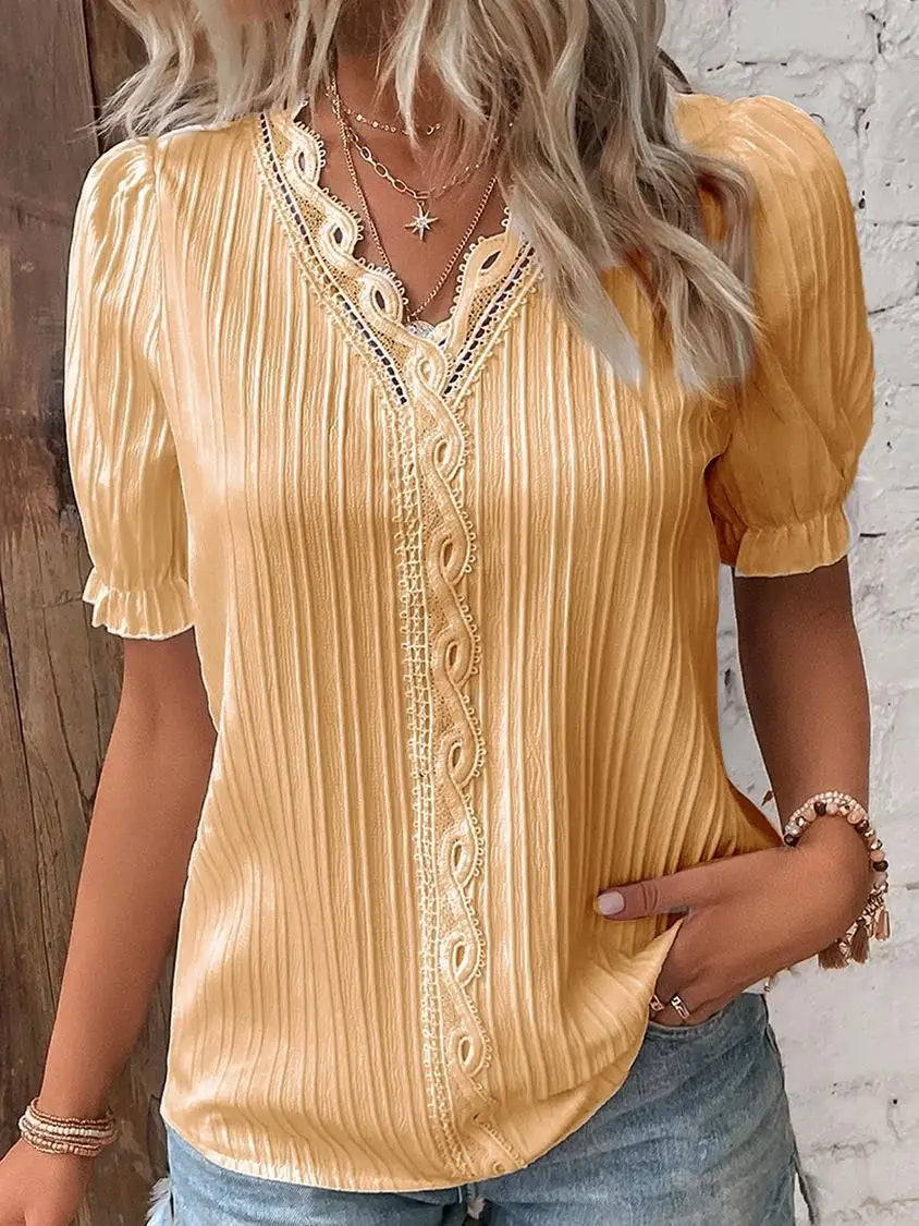 VIVILY | Pull Col V Festonné