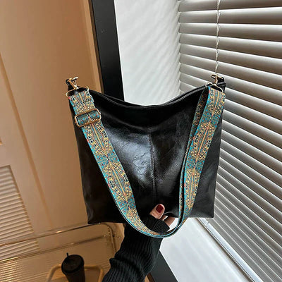 Marianne™ | Klassische Schultertasche mit verstellbarem Muster-Riemen