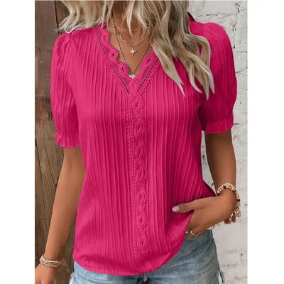 VIVILY | Pull Col V Festonné