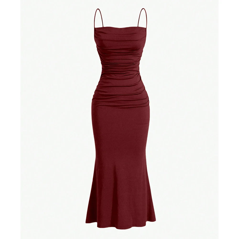 VIVILY | Drapiertes Maxikleid
