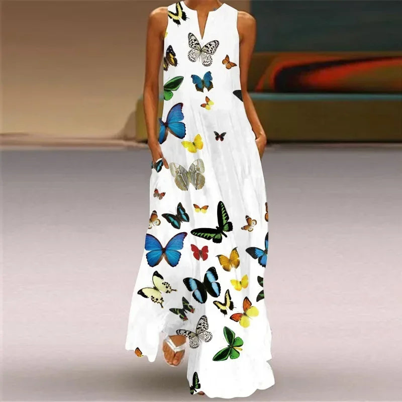 Annalena™ | A-Linienkleid Butterfly Bloom