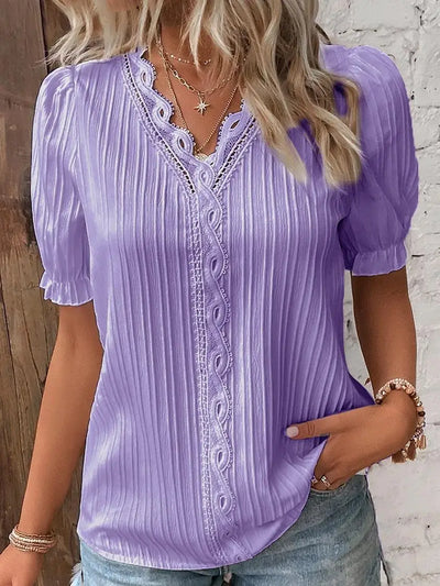 VIVILY | Pull Col V Festonné