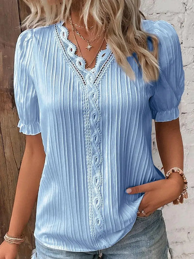 VIVILY | Pull Col V Festonné