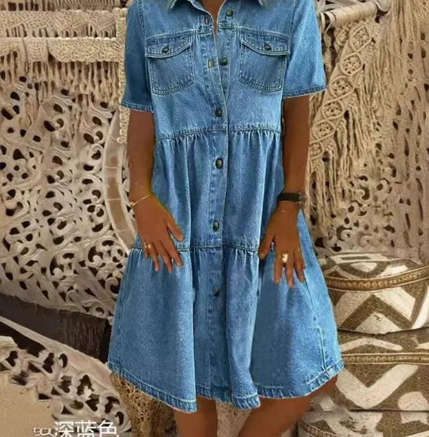VIVILY | Boho Denimkleid