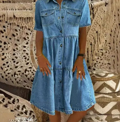 VIVILY | Boho Denimkleid