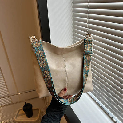 Marianne™ | Klassische Schultertasche mit verstellbarem Muster-Riemen