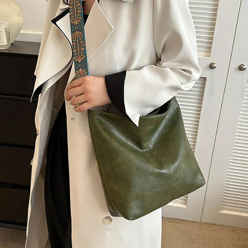 Marianne™ | Klassische Schultertasche mit verstellbarem Muster-Riemen