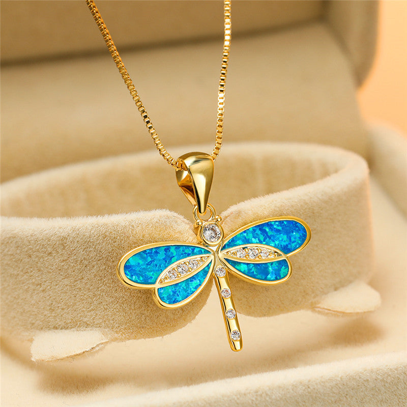 VIVILY | Elegante Halskette mit Vögeln und Opal für einen einzigartigen Stil